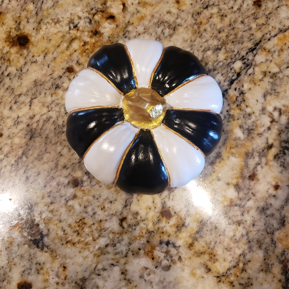 Hand painted strip pumpkin